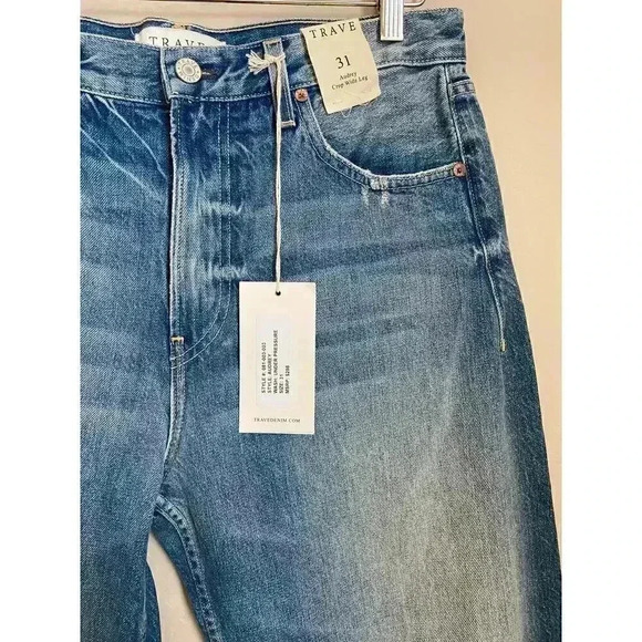 TRAVE Audrey Cropped Wide-Leg Jeans Size 31 - Picture 8 of 13